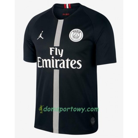 Koszulka Paris Saint-Germain Jodan Czarny Trzeci Koszulki Piłkarskie 2018-2019 Krótki Rękaw